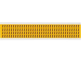 Outdoor Vinyl 0.25 in Black on Yellow Letters Z Card of 144 Labels