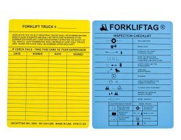 Forklift Tag Inserts, INSPECTION CHECKLIST