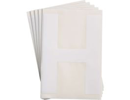 ToughStripe® Floor Marking Polyester 8 in Label Letter H White 20/PK