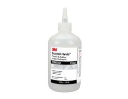 3M™ Scotch-Weld™ Plastic & Rubber Instant Adhesive PR600, Clear, 500 Gram, 1/Case