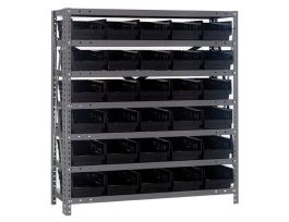 18INX36IN X 39IN 30 BLACK BINS 4IN BIN