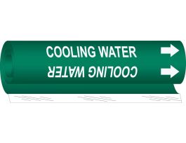 Cooling Water Pipe Marker, 8" H x 5" W, Fits Pipes 0.5" Dia. Thru 1.375" Dia.