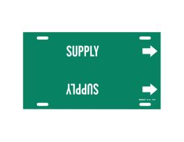 Supply Pipe Marker, 8" H x 16" W, Fits Pipes 6" Dia. Thru 7.875" Dia.