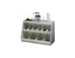 Ten-Bin Organizer, White, 24" L x 10.75" D x 16" H; 1/Pk