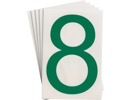 ToughStripe® Floor Marking Polyester 8 in Label Number 8 Green 20/PK