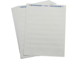 LaserTab Self-Lam Polyester Lbls 1 in H x 0.5 in W White, Clear 9/PK