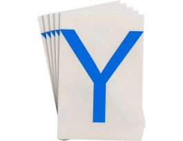 ToughStripe® Floor Marking Polyester 8 in Label Letter Y Blue 20/PK