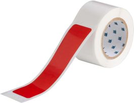 ToughStripe® Floor Marking Tape Dashes -  Polyester, Solid Color, Red, 2" x 8"