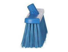 BROOM PUSH HEAVY DUTY STIFF PP BLUE 13IN