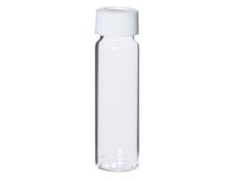 Clear VOA Vials, 40 mL, Open-Top Cap, Tare Weight, Stir Bar, 5 mL Deionized Water; 72/Cs