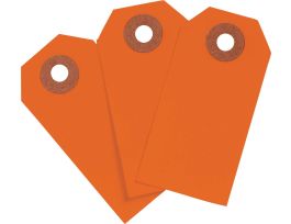 Blank Write-On Tags, 3.25" H x 1.625" W, Cardstock, Fluorescent Red 1000/PK