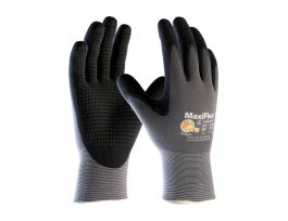 MaxiFlex Endurance, 15G Gry Nylon Shell, Blk. MicroFoam Nitrile Dot