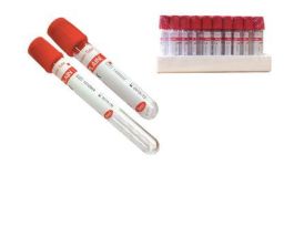 3ML RED TOP VACUUM TUBE, LAB & VET, PLAS CS