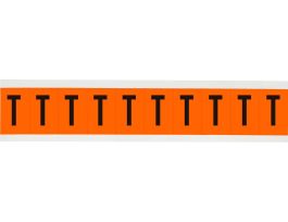 Outdoor Vinyl 2 in Black on Orange Letters T Card of 10 Labels
