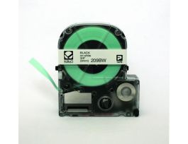 LABEL 9MM BLACK ON WHITE TAPE