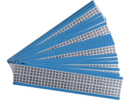 Letters and Numbers Wire Markers Aluminum Foil Legend: 34 to 66, 825 Total