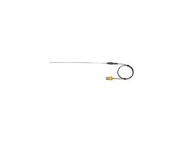 Type-K, Hi-Temperature 12" L, .020" Dia Probe, Mini-Connector, Exposed, 3ft 24 -Gauge