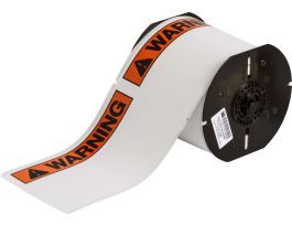 B30 Series ToughWash Metal Detectable Lbls 4in H x 6.25in W BK, OR on WT 100/RL