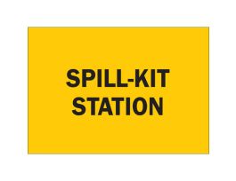 Spill Kit Station Sign, 7" H x 10" W x 0.006" D, Polyester