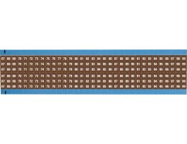 Consecutive Numbers Wire Markers Vinyl, 67 to 99 White on Brown 1650 Total