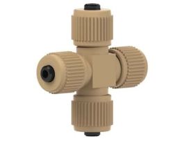 High-Pressure MicroCross Assembly, for MicroTight Sleeves, PEEK, 0.006" ID, 5/16-24 Coned; 1/EA