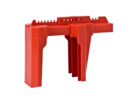Large Ball Valve Lockout Device, Red Pipe Diameter Range: 2 to 8 in