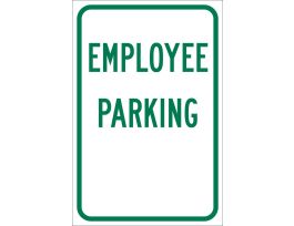 Employee Parking Sign, 18" H x 12" W x 0.090" D, Aluminum