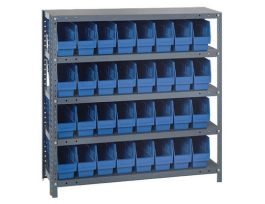 12IN X 36IN X 39IN 32 BLUE BINS 6FT BIN