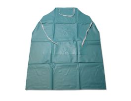 West Chester 20mil 45in Green Vinyl Raw Edge Apron, Stomach Patch , 35in x 45in