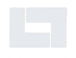ToughStripe® Floor Marking Tape L-Shaped Corner Marks -  Polyester, Solid Color, White, 3" x 8"