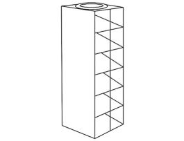 Vertical/Chest Aluminum Rack for Standard 3" Boxes, 6 box capacity