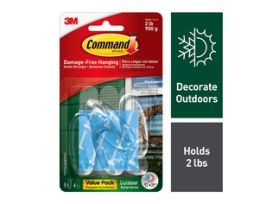 Command™ Outdoor Clear Medium Window Hooks 17091CLRAWVPES, Value Pack,