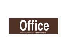 Office Sign, 3.5" H x 10" W x 0.06" D, Polystyrene