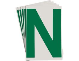 ToughStripe® Floor Marking Polyester 8 in Label Letter N Green 20/PK