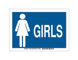 Girls Sign, 7" H x 10" W x 0.06" D, Polystyrene