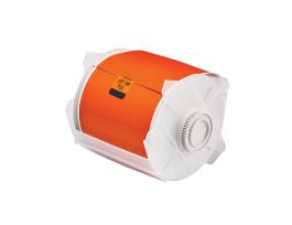 GlobalMark High Performance Polyester Labels 4 in W x 100 ft L Orange