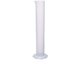 Plastic Graduated Cylinder, Translucent Polypropylene, 250 mL, 10/pk