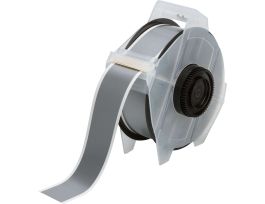 All Weather Permanent Adhesive Vinyl Label Tape for GlobalMark Printer - 1.125" Gray