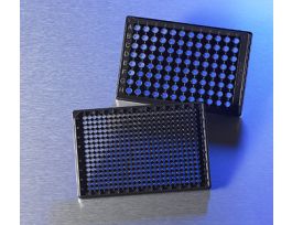 MICROPLATE 384WEL W/LID HCS BK WEL 190UM