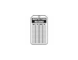 Tag, Inspection Record, 5 7/8" X 3 3/8", RV-Plastic