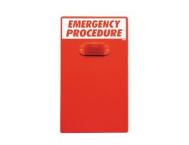 Emergency Procedure Clipboard, Red