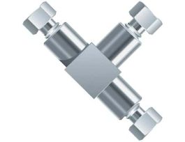 VHP Tee Body, SS, 0.020" ID, 1/16" OD Tubing, 10-32 Coned; 1/EA