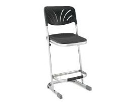 Z-STOOL ELEPHANT BLACK SEAT/CHROME 24IN