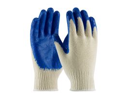 Cotton/Polyester Seamless Knit, Blue Latex Smooth Grip, Reg Grade, LG