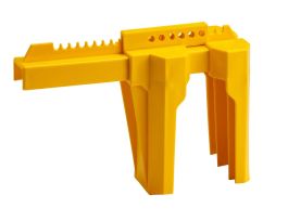 Large Ball Valve Lockout Device, Yellow Pipe Diameter Range: 2 to 8 in