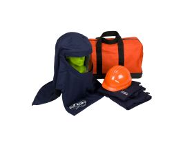 25 Cal Kit, Coverall, Hard Hat, Hood, Bag, Safety Glasses, 2X