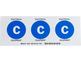 C: ELECTRICAL EQUIPMENT Labels, Pack of 50 Pieces