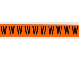 Outdoor Vinyl 2 in Black on Orange Letters W Card of 10 Labels