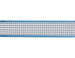Numerical Wire Markers Permanent Adhesive Vinyl 0.75 in H Legend: 60, 1800 Total