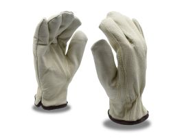 PREMIUM GRAIN PIGSKIN DRIVER, RED FLEECE LINED, SHIRRED ELASTIC BACK, KEYSTONE THUMB